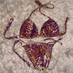 Vintage Venus Swimwear Animal Print Tie-Side Bikini